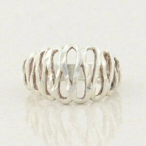 Sterling Silver Dome Ring Size 6 1/4